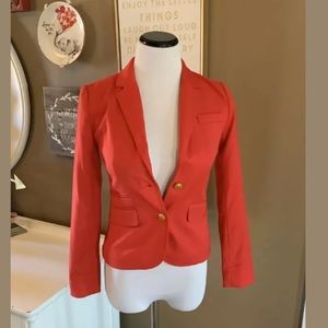 Banana Republic Womens Petite Size 00 Red Blazer